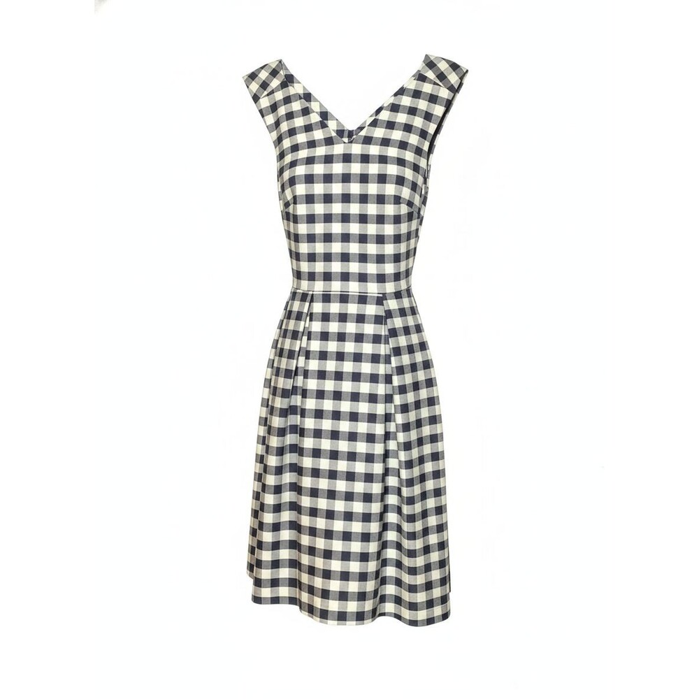PS Paul Smith Women's White Black Checkered Sleeveless Shift Dress Size 42 NWT